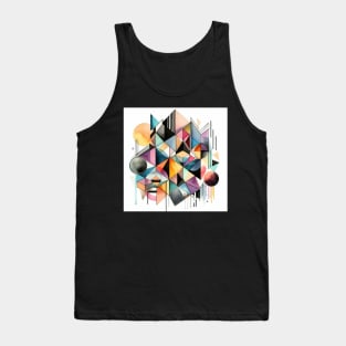 Psychedelic looking abstract illustration geometric shapes Tank Top